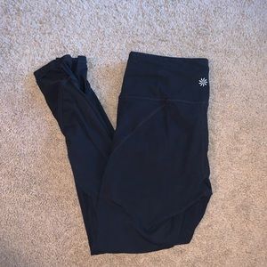 Black elation pants with mesh cut outs